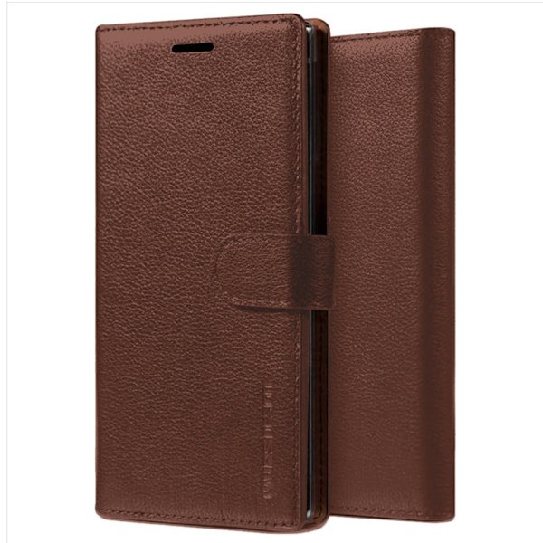 VRS Design ægte læder Stand for Galaxy Note 10 - Brun Brown