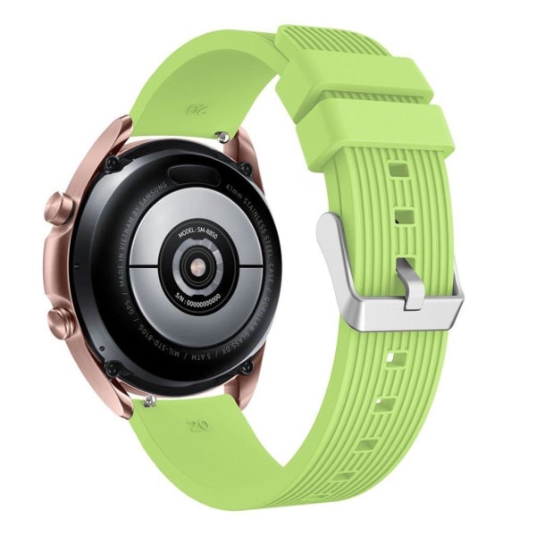 Samsung Galaxy Watch 3 (41mm) pinstriped silikon klockarmband - Grön