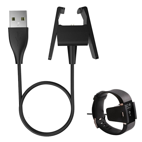 Fitbit Charge 2 USB-laddningskabel Svart