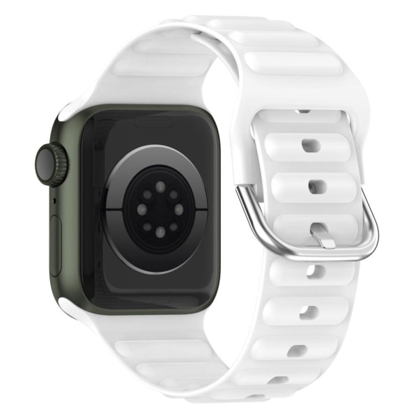 Apple Watch Series 8 (45mm) / Watch Ultra silicone wave style wa White