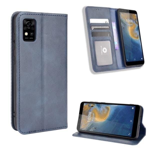Bofink Vintage ZTE Blade A31 Læretui - Blå Blue