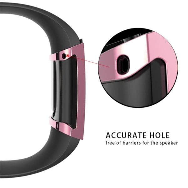 Fitbit Charge 3 galvaniseret etui - Rødguld Pink