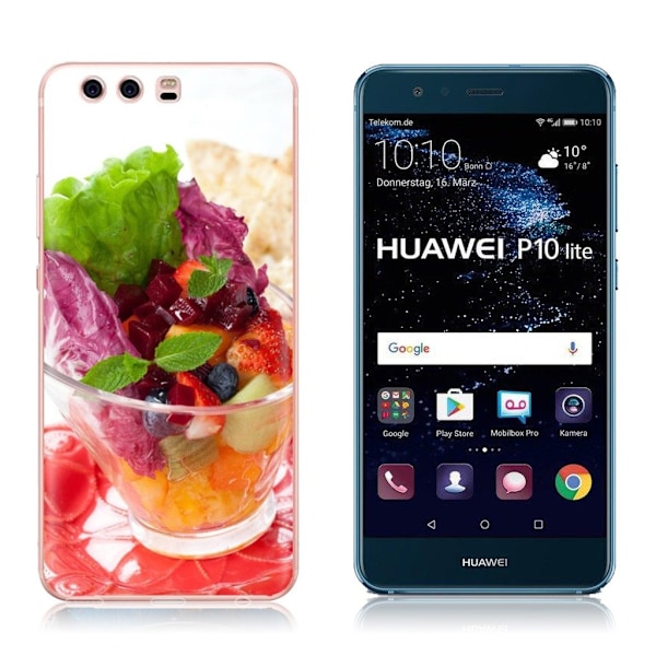 Huawei P10 Lite ruokateemainen suojakuori - Hedelmä jälkiruoka Multicolor