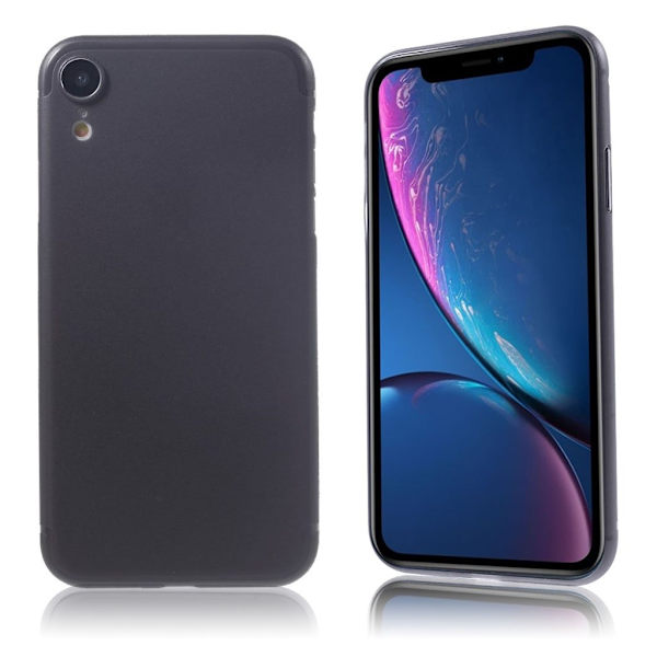 iPhone Xr ultratunt plastfodral - Mörkgrå Silvergrå
