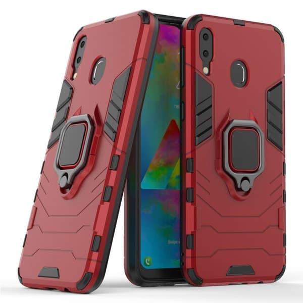 Ring Guard Samsung Galaxy M20 kuoret - Punainen Red