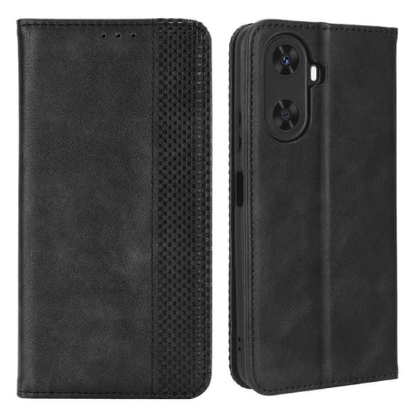 Bofink Vintage Huawei Enjoy 60 Læder Etui - Sort Black