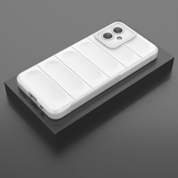 Mjukt greppformat Motorola Moto G54 skal - Vit Vit