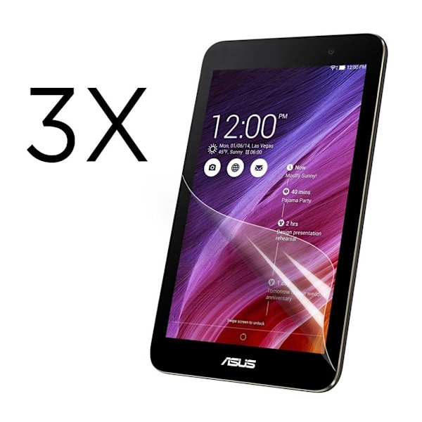 3-pak Asus MeMo Pad 7 LCD display film - Genomskinligt Transparent