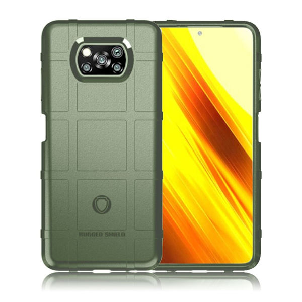 Rugged Shield Etui Xiaomi Poco X3 / Poco X3 Nfc - Grøn Green