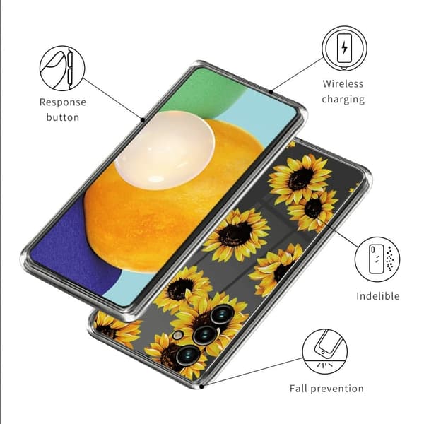 Deco Samsung Galaxy A35 skal - Solrosor Gul