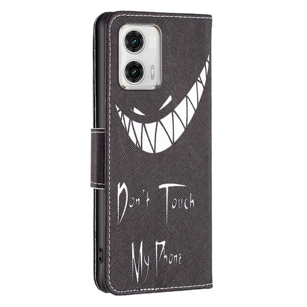 Wonderland Motorola Moto G73 Flip Fodral - Don't Touch My Phone Svart