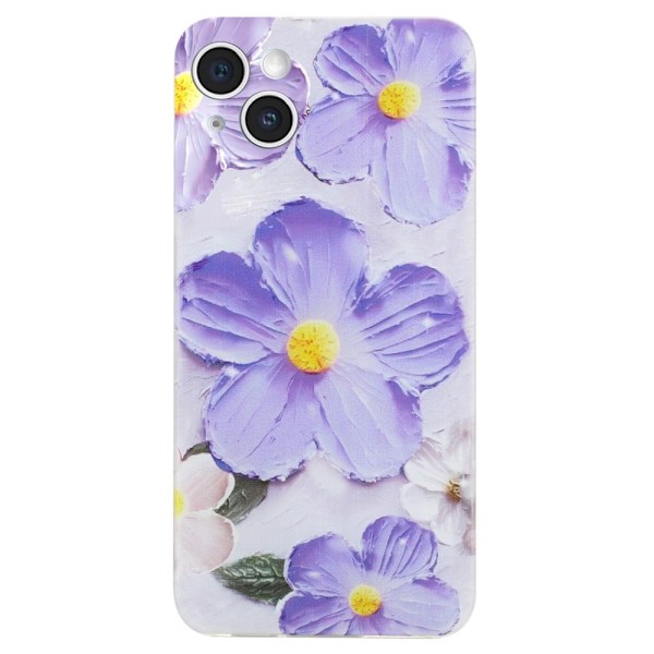 Deco iPhone 15 Plus skal - Lila Blomma Lila