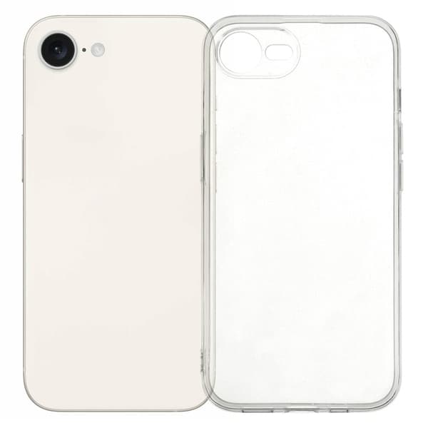 iPhone 16e Fodral Vattenstämpelfritt 2,0 mm klart flexibelt skydd för telefon Transparent