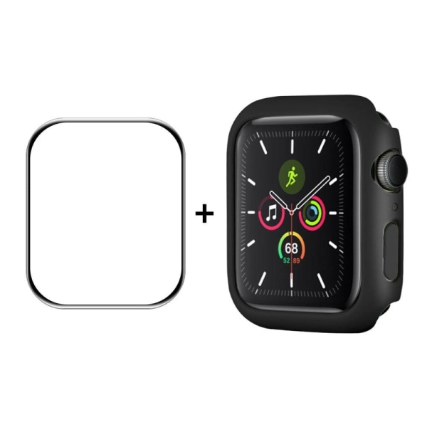 ENKAY Apple Watch (41mm) cover with tempered glass screen protector - Black Svart