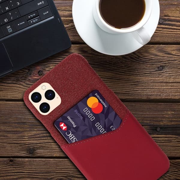 Bofink iPhone 12 Pro Max korttikotelo - Punainen Red
