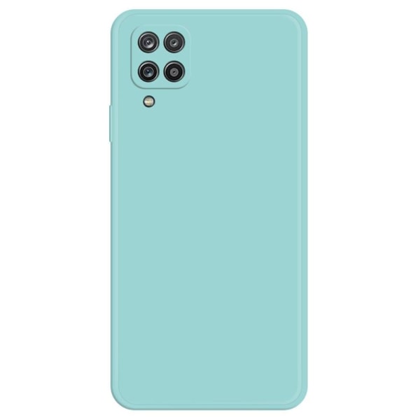 Skråt gummicover mod fald til Samsung Galaxy A12 5G - Cyan Green