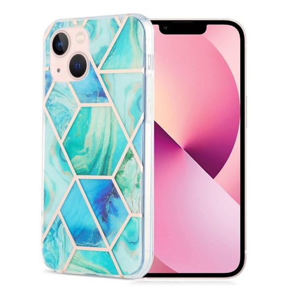 Marmormotiv iPhone 13 Mini skal - Grön Grön