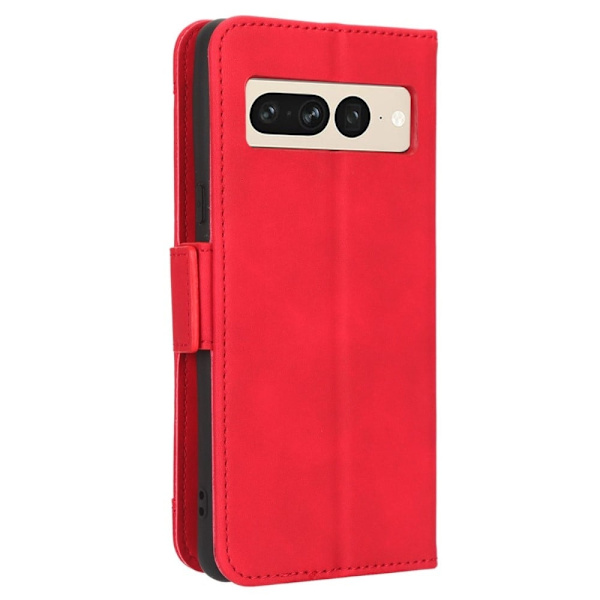 Stilfuldt Læder Etui med Pung til Google Pixel 7 Pro - Rød Red