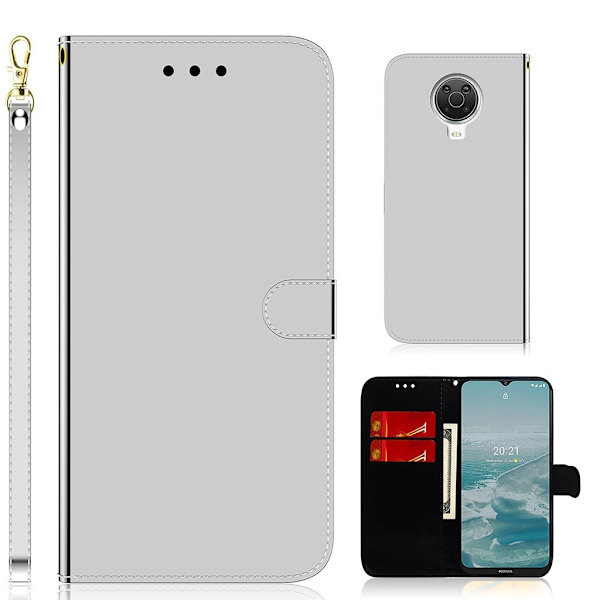 Mirror Nokia G20 / Nokia G10 fodral - Silver/Grå Silvergrå