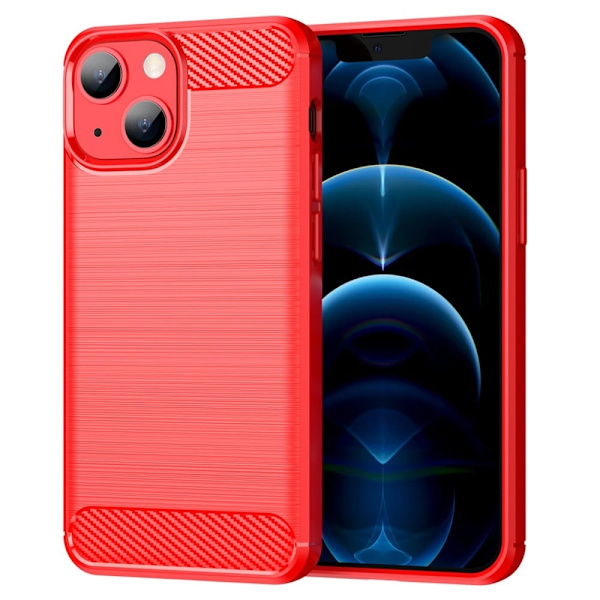 Carbon Flex etui - iPhone 13 Mini - Rød Red
