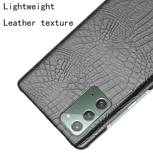 Croco Etui Samsung Galaxy Note 20 - Sort Black