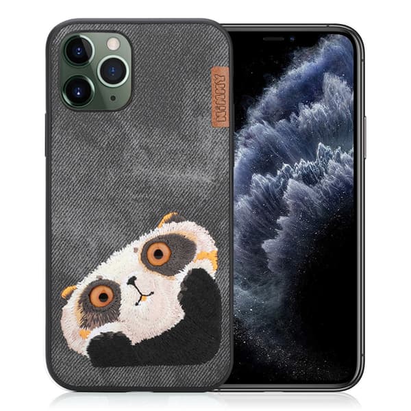 Nimmy Big Eyes iPhone 11 Pro Deksel Brodert - Svart Black
