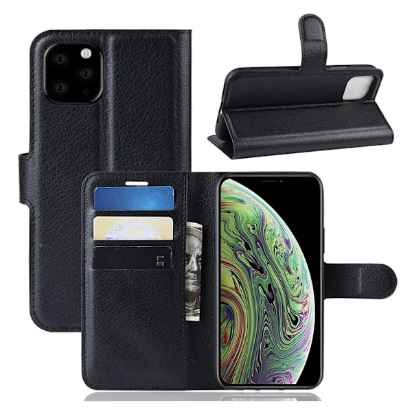 Klassisk iPhone 11 Pro flip etui - Sort Black