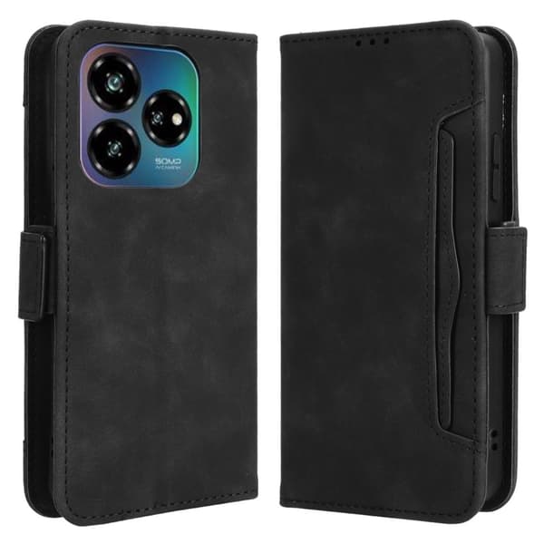Moderne ZTE Blade V60 Design læderetui med pung - Sort Black