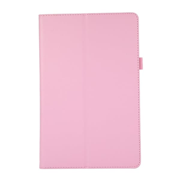 Foldbart etui med Lichi-tekstur til Lenovo Tab M10 Plus (Gen 3) - Lyserød Pink