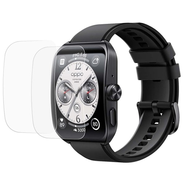 2Pcs Oppo Watch 4 Pro bubble-free screen protector Transparent