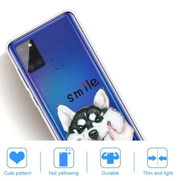 Deco Samsung Galaxy A21s Etui - Hund White