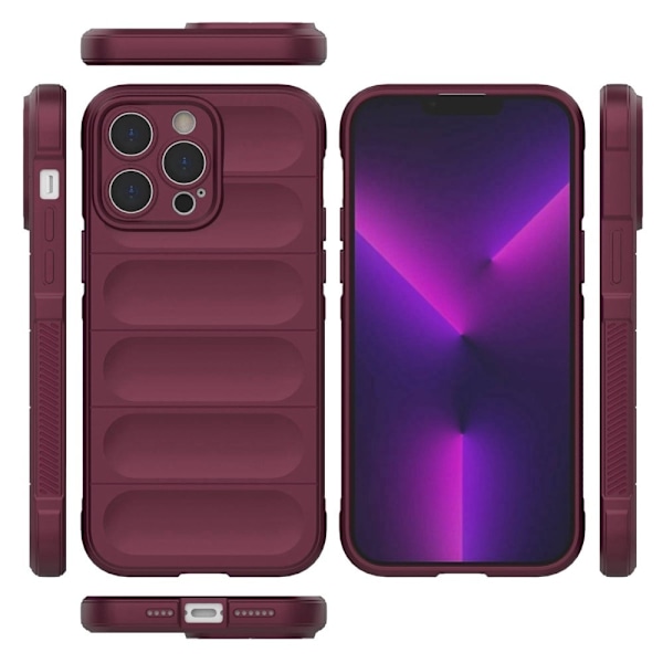 Mjukt greppformat iPhone 14 Pro skal - Röd Röd