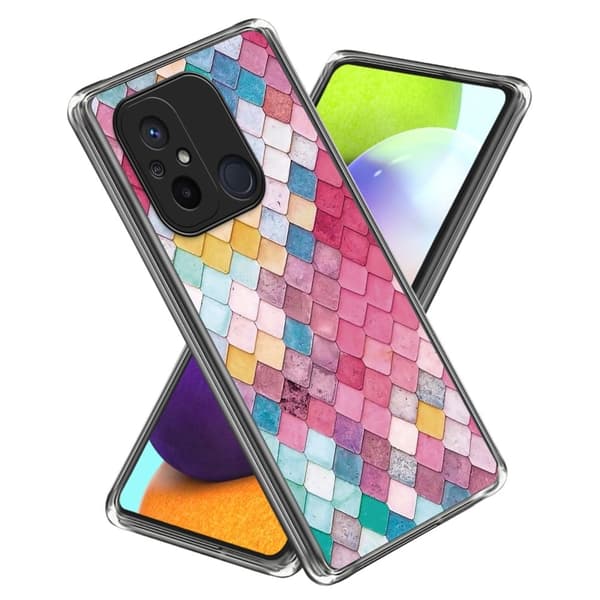 Deco Xiaomi Redmi 12C kotelot - Sateenkaari Rhombus Multicolor