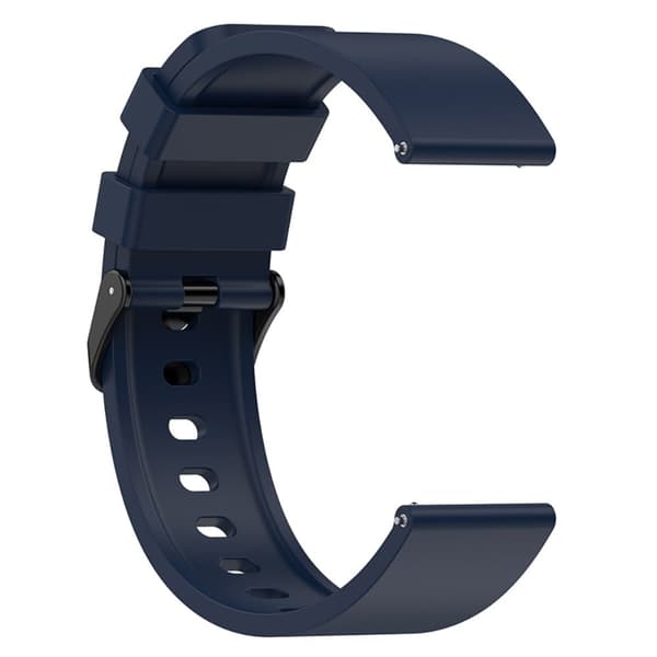 Amazfit Bip 3 / Bip S silikoneurrem med sort spænde - Midnatsblå Blue