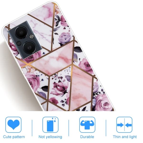 Marble OnePlus Nord N20 5G Etui - Elegant Roses Tile Multicolor