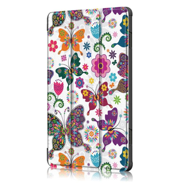 Lenovo Tab M10 tri-fold pattern leather case - Butterfly multifärg