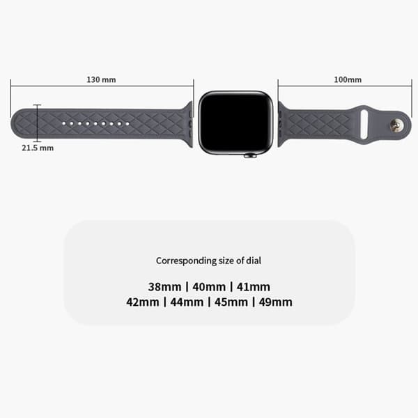 Apple Watch Series 9 41mm texturoitu silikoniranneke - Starlight White