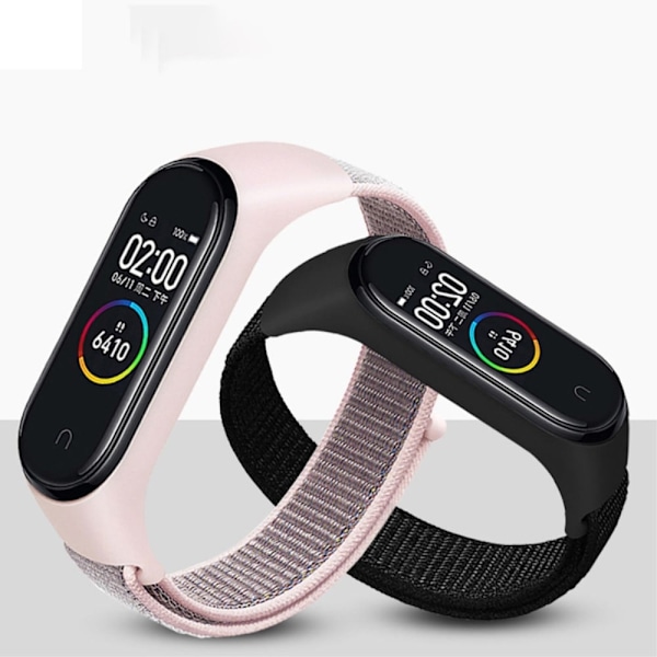 Xiaomi Mi Band 7 / 6 / 5 nylon urrem - Reflekterende Sort Black
