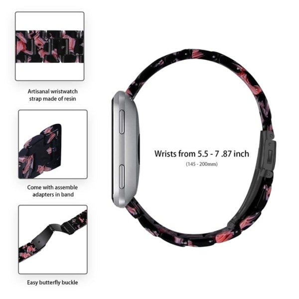 20mm Huawei Watch GT 2 42mm / Watch 2 resin klockarmband med spänne i rostfritt stål - Svart Rosa Mix multifärg