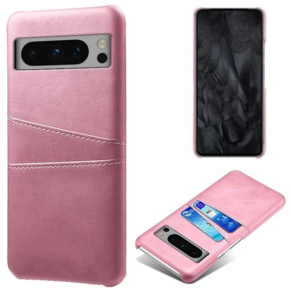 Dual Card Google Pixel 8 Pro deksel - Rose Gull Pink