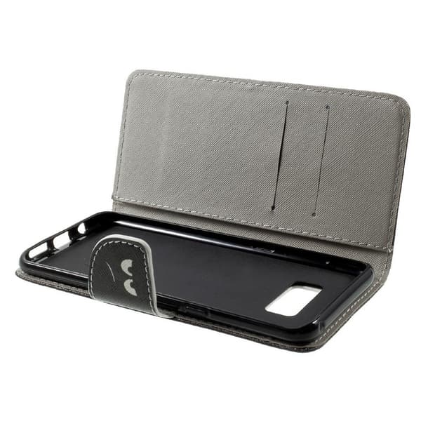 Samsung Galaxy S8 Plus beskyttende læder-etui - Engelsk citat Black
