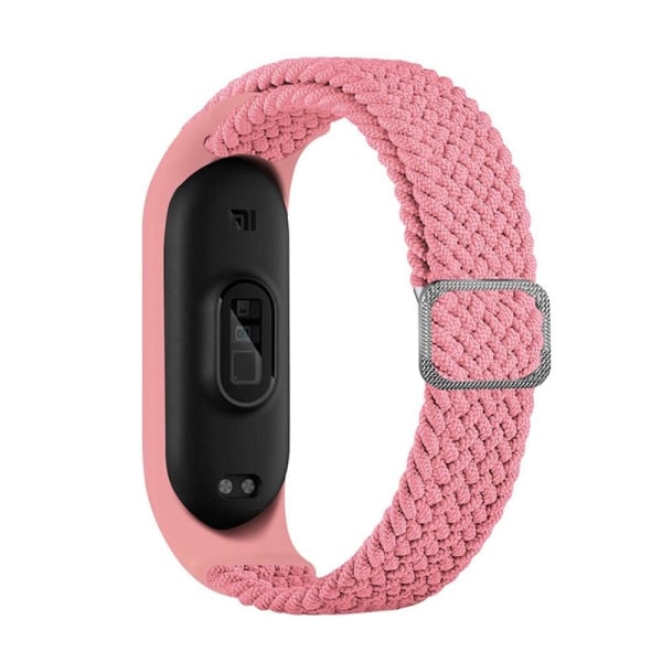 Xiaomi Mi Band 7 / 6 / 5 elastisk nylon-urrem - Lyserød Pink