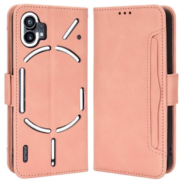 Modernt Nothing Phone (1) fodral med plånbok - Rosa Rosa