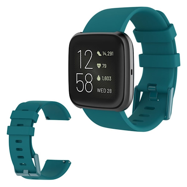 Fitbit Versa 2 / Versa Lite silikon klockarmband - Dark grön / Size: S Grön
