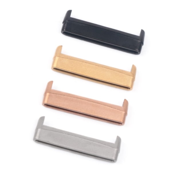 1 par Fitbit Sense 2 / Versa 4 klockarmbandskontakt - Svart Svart