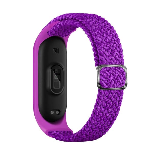 Xiaomi Mi Band 7 / 6 / 5 elastisk nylonklokkerem - Pitaya Purple