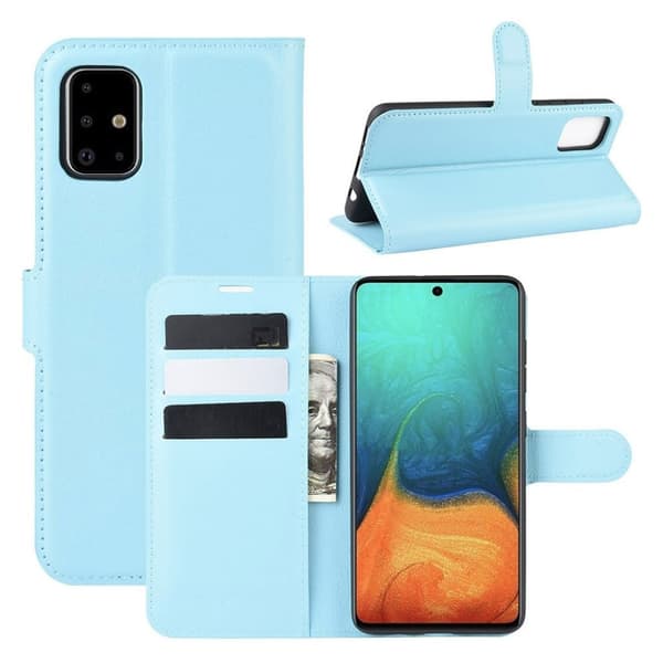 Classic Samsung Galaxy A71 flip case - Baby Blå Blue