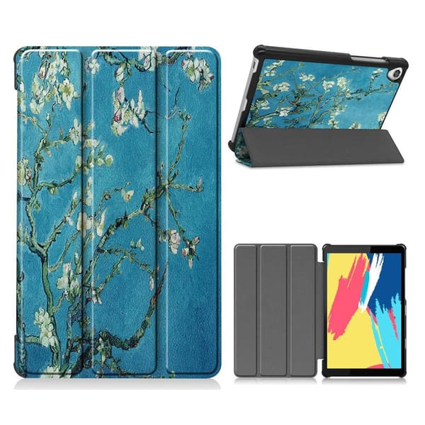 Lenovo Tab M8 läderfodral med coolt mönster - Blomma multifärg