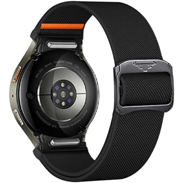 Nylonrem til Samsung Galaxy Watch FE 40mm / Watch7 / Watch6 / Watch 5 / Watch4 Elastisk bånd - Sort Black