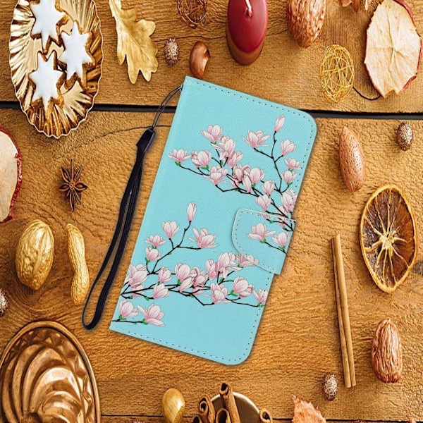 Wonderland Samsung Galaxy Note 20 Ultra flip kuoret - Kukkien Oksat Multicolor